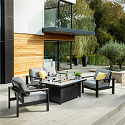 Extra image of Hartman Atlas 2 Seater Sofa Lounge Set with Gas Fire Pit Table, Carbon