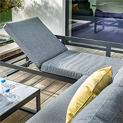 Extra image of EX-DISPLAY / COLLECTION ONLY - Hartman Vienna Square Corner Sofa Lounge Set with Integrated Lounger in Xerix / Slate
