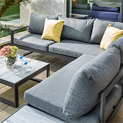 Extra image of EX-DISPLAY / COLLECTION ONLY - Hartman Vienna Square Corner Sofa Lounge Set with Integrated Lounger in Xerix / Slate