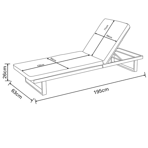 Lounger dimensions image