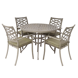 Image of Hartman Buxton 4 Seat Dining Set in Maize / Wheatgrass - NO PARASOL