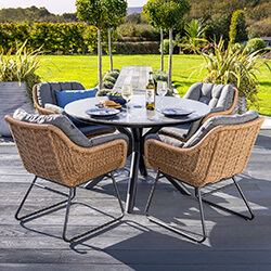 Image of Hartman Rayo 4 Seat Dining Set - No Parasol