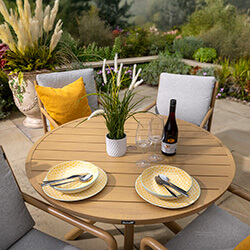 Extra image of Hartman Sahara 4 Seat round Dining Set - NO PARASOL
