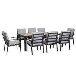 Extra image of Hartman Sonas 8 Seat Rectangular Dining Set in Matt Xerix / Haze