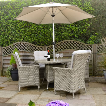 Image of EX-DISPLAY / COLLECTION ONLY -Hartman Heritage Tuscan 4 Seater Dining Set in Beech / Dove - NO PARASOL