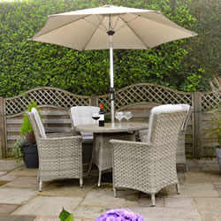 Small Image of EX-DISPLAY / COLLECTION ONLY -Hartman Heritage Tuscan 4 Seater Dining Set in Beech / Dove - NO PARASOL