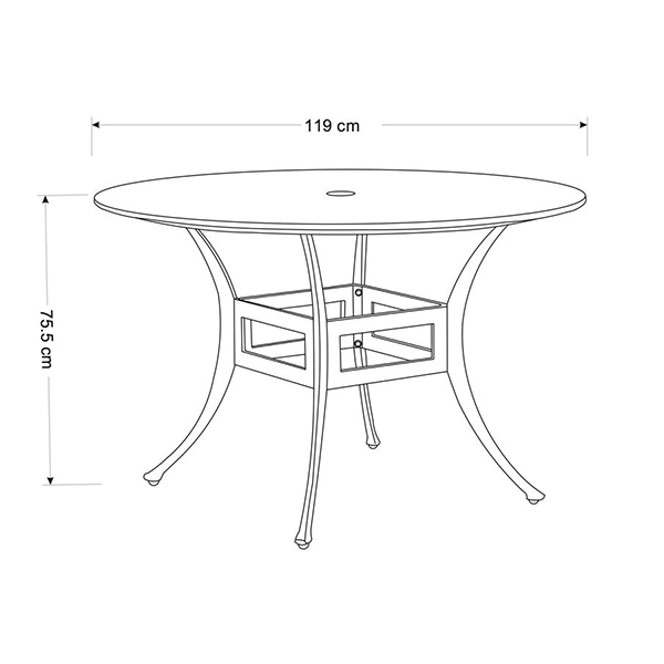 Dining table dimensions image