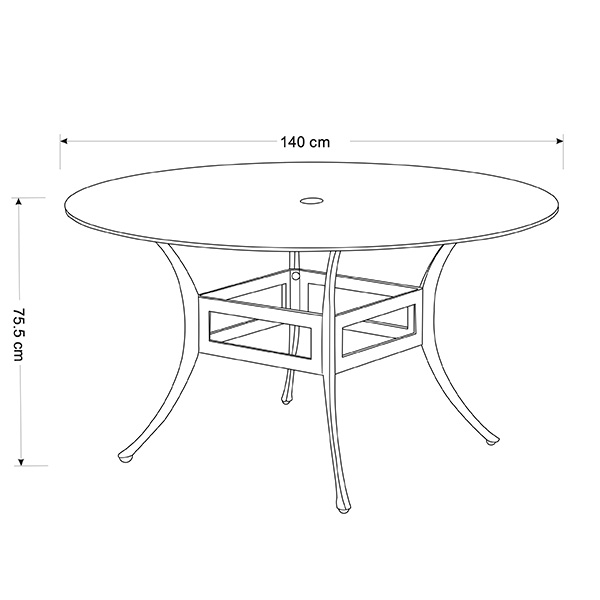 Table dimensions image
