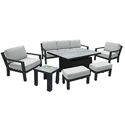 Small Image of Hartman Apollo Adjustable Lounge Set in Carbon/Pewter