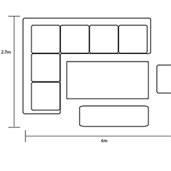 Extra image of Hartman Nouveau Rectangular Corner Sofa Set in Xerix/Slate