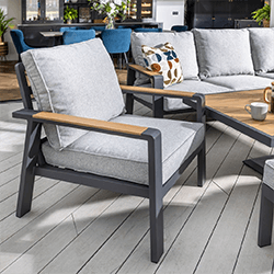 Extra image of Hartman Sonas 3 Seat Sofa Lounge Set with Gas Pump Adjustable Table in Matt Xerix / Haze