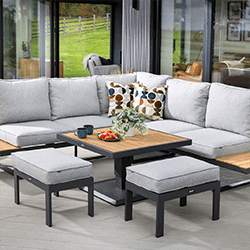 Image of Hartman Sonas Square Corner Platform Set in Matt Xerix / Haze