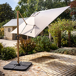 Image of Hartman Aegean Folie 2.5m Square Cantilever Parasol - Dove