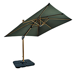 Image of Hartman Aegean Folie 2.5m Square Cantilever Parasol - Juniper