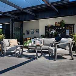 Image of Hartman Alora 2 Seat Sofa Lounge Set in Taupe / Moon