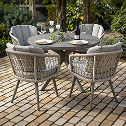 Image of Hartman Aries 4 Seat Round Dining Set - No Parasol