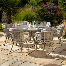 Image of Hartman Aries 6 Seat Round Dining Set - No Parasol