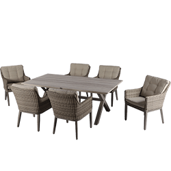 Extra image of Hartman Arley 6 Seater Weave Rectangular Dining Set