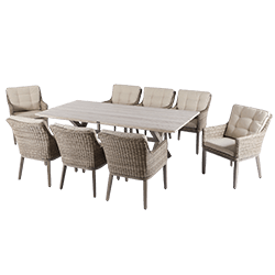Extra image of Hartman Arley 8 Seater Weave Rectangular Dining Set