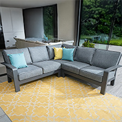 Image of EX DISPLAY / COLLECTION ONLY Hartman Aurora Square Corner Sofa ONLY Matt Xerix/Zenith