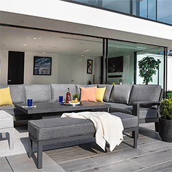 Extra image of Hartman Aurora Rectangular Corner Sofa Set with Adjustable Table - Matt Xerix/Zenith