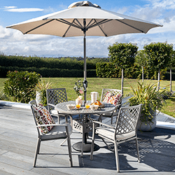Image of Hartman Avebury 4 Seat Dining Set in Crimini / Moon