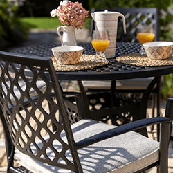 Extra image of Hartman Avebury 4 Seat Dining Set in Bronze / Oatmeal