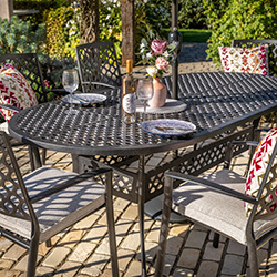 Extra image of Hartman Avebury 6 Seat Oval Dining Set in Bronze / Oatmeal