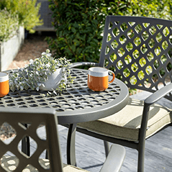 Extra image of Hartman Avebury Bistro Set in Antique Moss / Wheatgrass