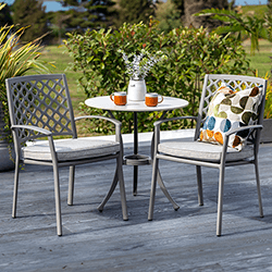 Image of Hartman Avebury Bistro Set with Ceramic Table in Crimini / Moon