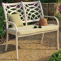 Image of Hartman Buxton High Back Bench in Maize / Wheatgrass