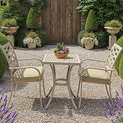 Image of Hartman Buxton Bistro Set in Maize / Wheatgrass