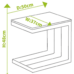Extra image of Hartman Cosmopolitan Side Table - Xerix/Slate