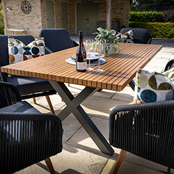 Extra image of Hartman Eden 6 Seat Rectangular Dining Set in Carbon / Noir