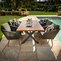 Extra image of Hartman Eden 6 Seat Rectangular Dining Set in Moss / Juniper