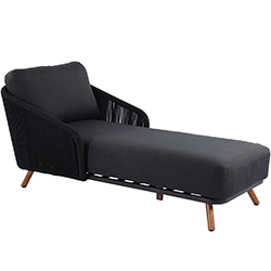 Extra image of Hartman Eden Lounger in Carbon/Noir