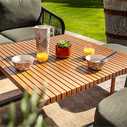 Extra image of Hartman Eden Square Corner Sofa Set - Moss/Juniper Rope/Acacia Wood