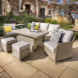 Extra image of Hartman Eton 3 Seat Casual Lounge Set with Adjustable Table in Beech/Oatmeal