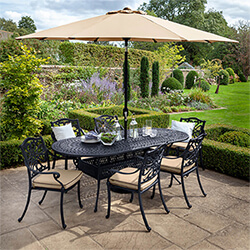 Small Image of Hartman 3m Traditional Parasol in Amber