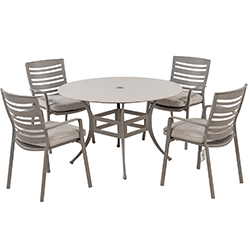 Extra image of Hartman Lyra 4 Seater Dining Set in Crimini / Moon - No Parasol