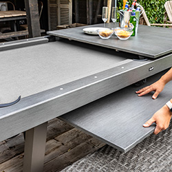 Extra image of Hartman Crucible Dining & Games Set - Nickel / Smoke