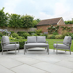 Image of Hartman Rio 2 Seat Lounge Set in Taupe and Pewter