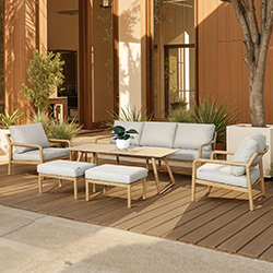 Image of Hartman Sahara 3 Seat Sofa Lounge Set with Coffee Table