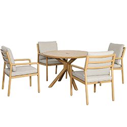 Extra image of Hartman Sahara 4 Seat round Dining Set - NO PARASOL