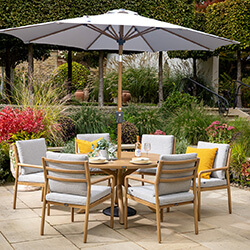 Image of Hartman Sahara 6 Seat Round Dining Set