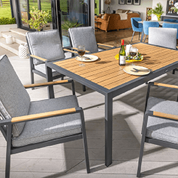 Extra image of Hartman Sonas 6 Seat Rectangular Dining Set in Matt Xerix / Haze