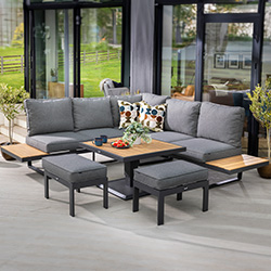 Image of Hartman Sonas Square Corner Platform Set in Matt Xerix / Harris