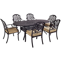 Extra image of Hartman Amalfi 6 Seat Oval Dining Set in Bronze/Amber - NO PARASOL