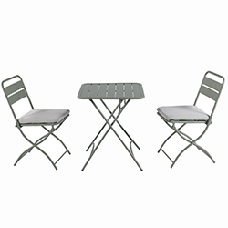 Extra image of Hartman Urban Folding Bistro Set in Sage / Ivory