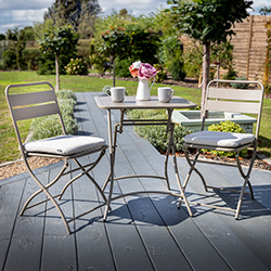 Image of Hartman Urban Folding Bistro Set in Latte / Ivory